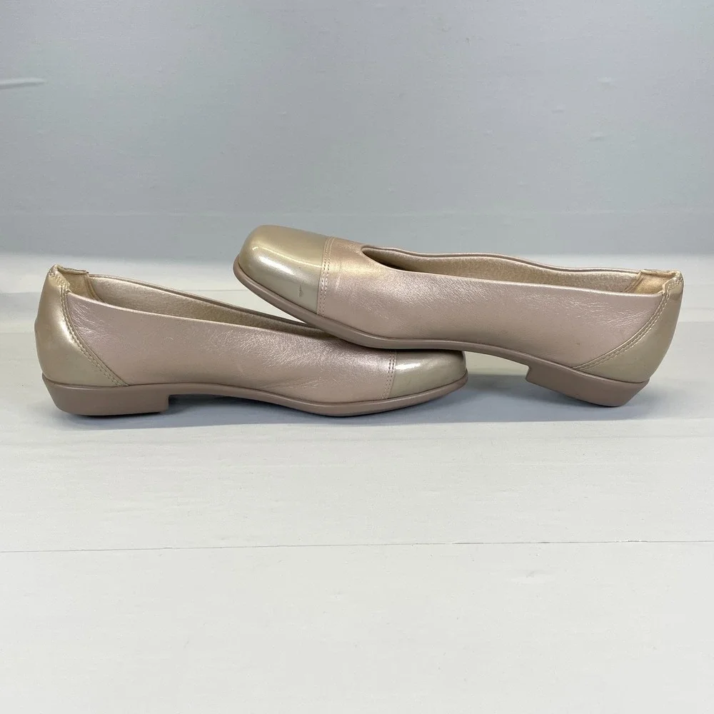 SAS Coco Ballet Flats Womens Size 8 N Beige Blush Leather Slip On Comfort Shoes